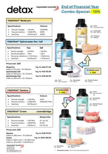 Detax Freeprint® Denture, 500g and 1000g