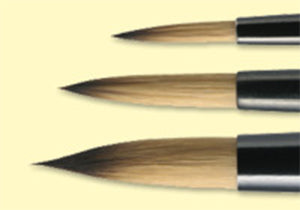 Bredent MagicBrush - Golden Brown Synthetic Hair Brushes