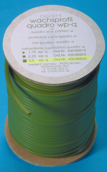 Bredent quadro wax profile, 250g green
