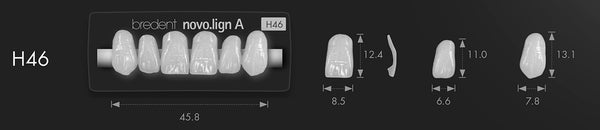 Bredent novo.lign Veneers Teeth – Upper anterior H46, 6er