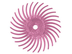 Lukadent Radial bristle disc Ø 19mm pink grit pumice, 4 pcs