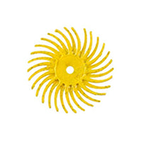 Lukadent Radial bristle disc Ø 25mm yellow grit 80, 4 pcs