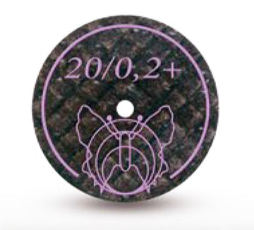 Motyl separating discs for porcelain and zirconium oxide, Size 20/0.2+, 10 pcs, violet