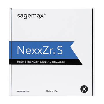 Sagemax NexxZr® S zirconia white opaque for Zirkonzahn® CAD/CAM system, 1 pc