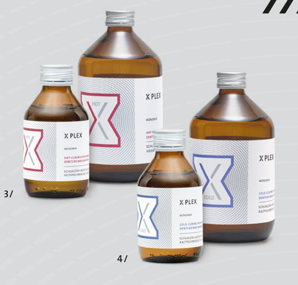 Candulor X PLEX cold and hot curing denture base material monomer (liquid), 150 ml or 500 ml